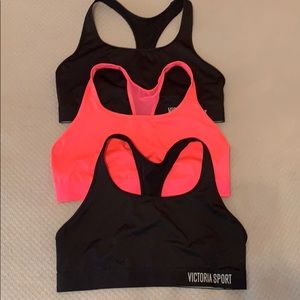 3 Victoria sport bras XL